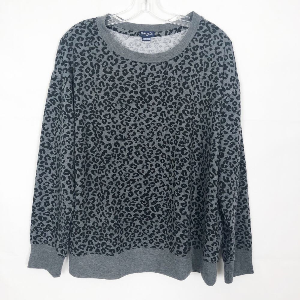 Splendid Animal Print Womens Sweater Medium Casual Loungewear Relaxed Minimalist